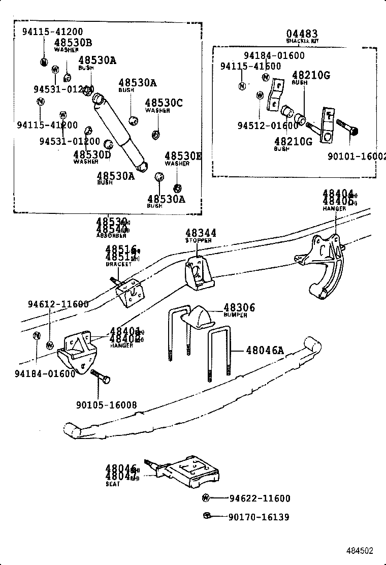 48214-36550 LEAF, REAR SPRING, NO.4 product image