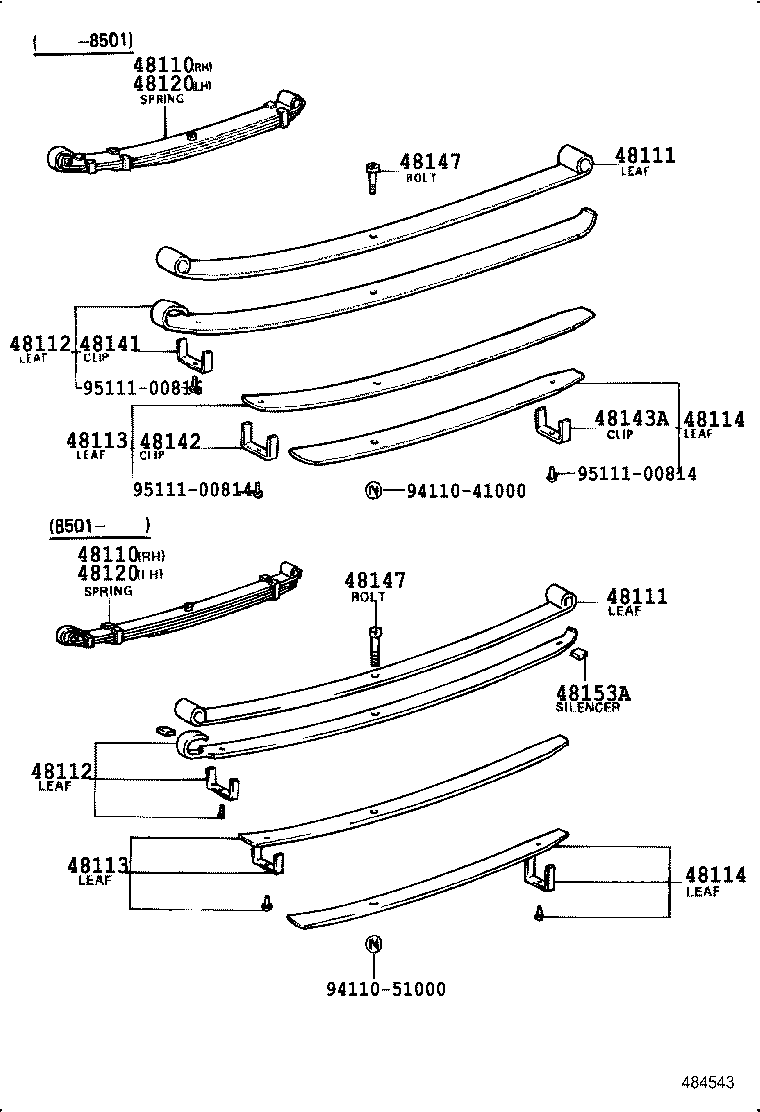 48304-35090 BUMPER, FRONT SPRING, NO.1 product image