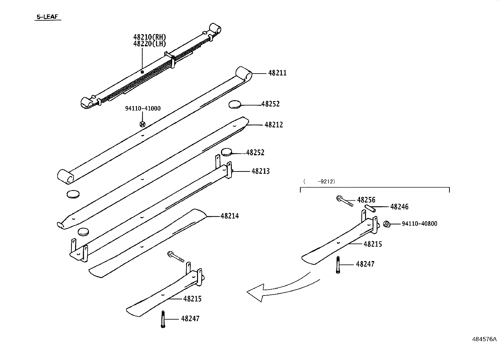 48046-35160 SEAT SUB-ASSY, SPRING U BOLT, RH product image