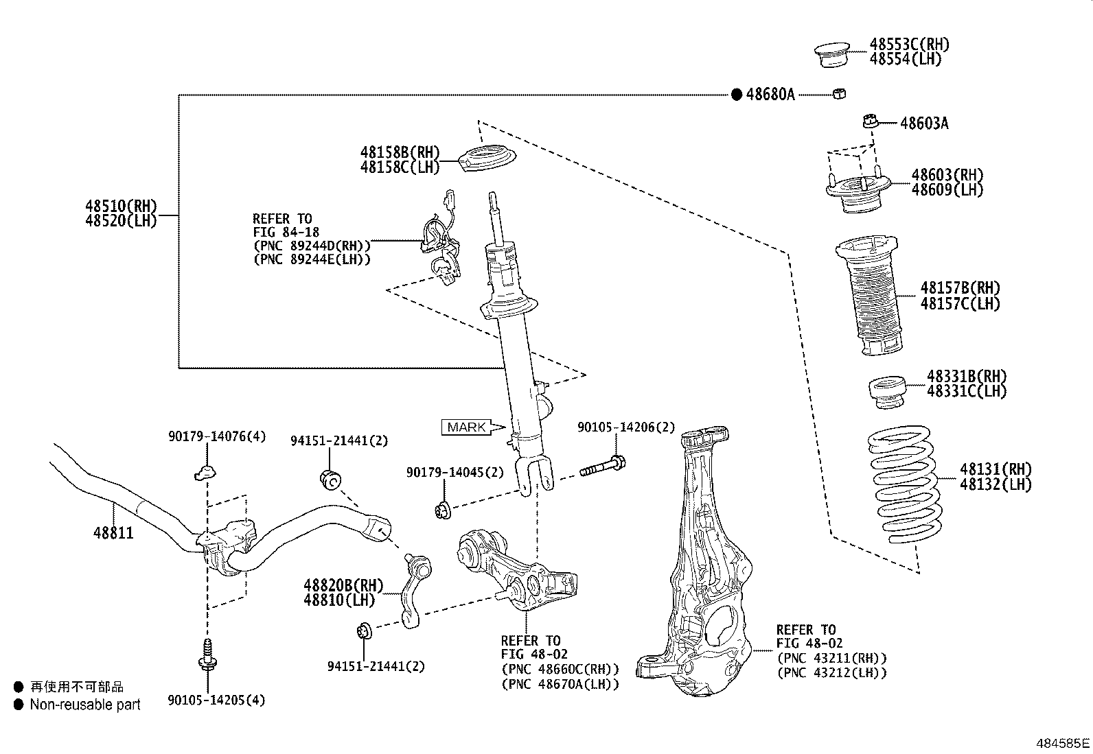 Toyota 48131-50280 SPRING, FRONT COIL, RH