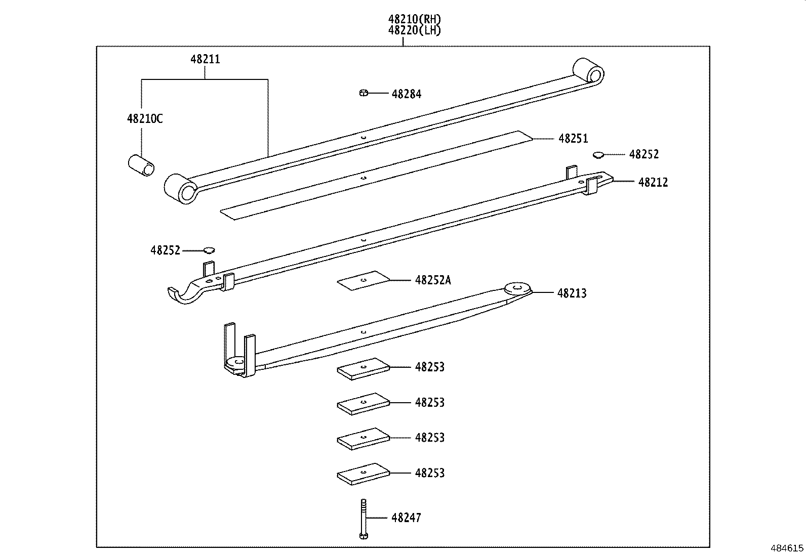 48203-2F030 LEAF, REAR SPRING, NO.3 product image