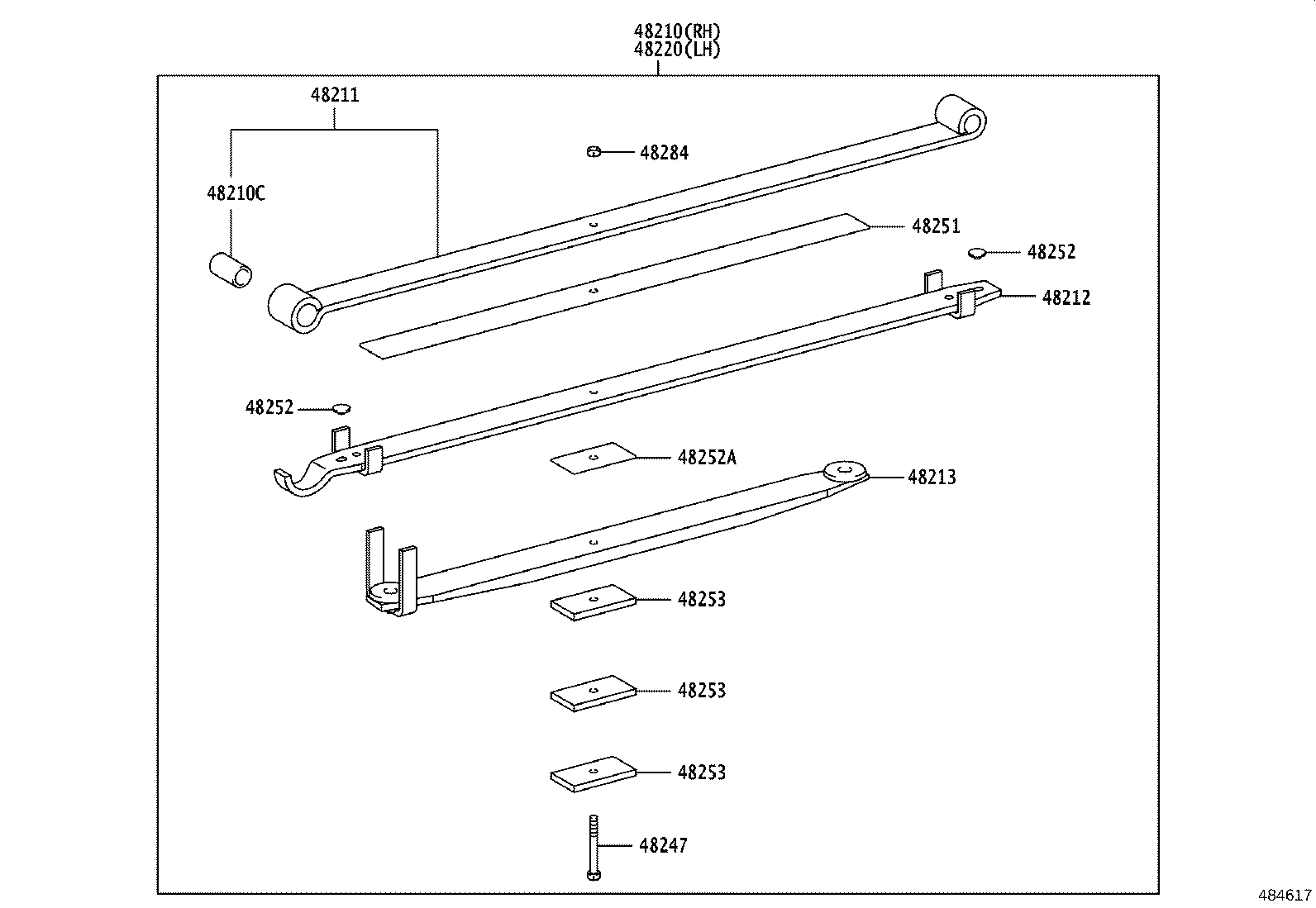 48203-2F030 LEAF, REAR SPRING, NO.3 product image