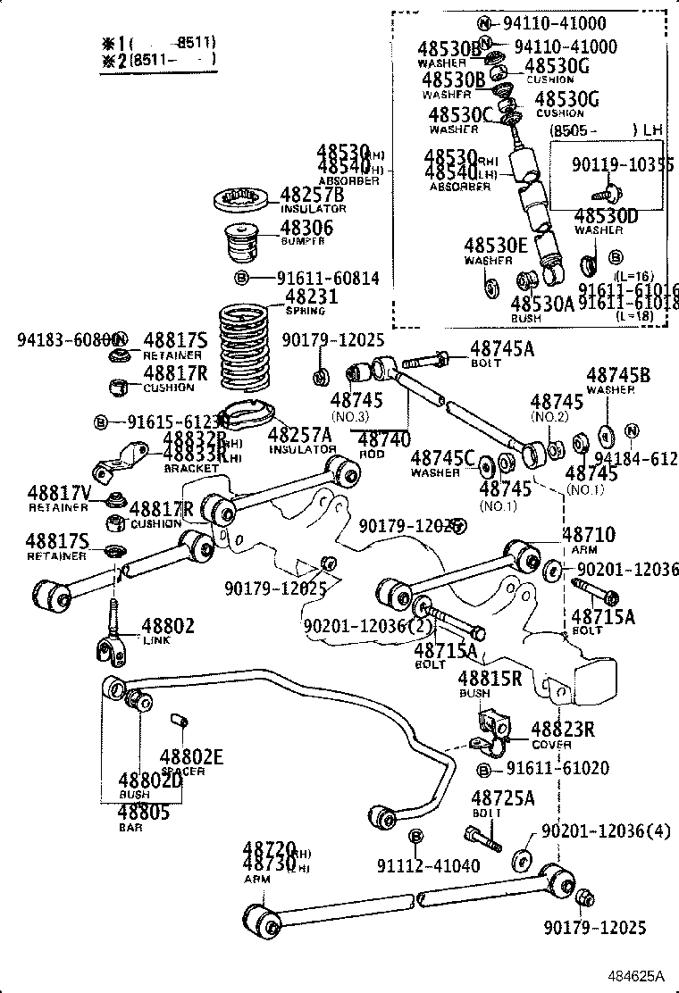 48231-12300 SPRING, COIL, REAR product image