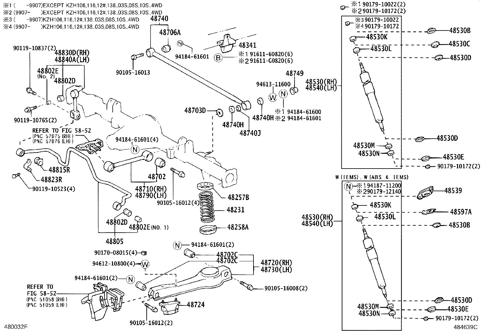 48046-26111 SEAT SUB-ASSY, SPRING U BOLT, RH product image
