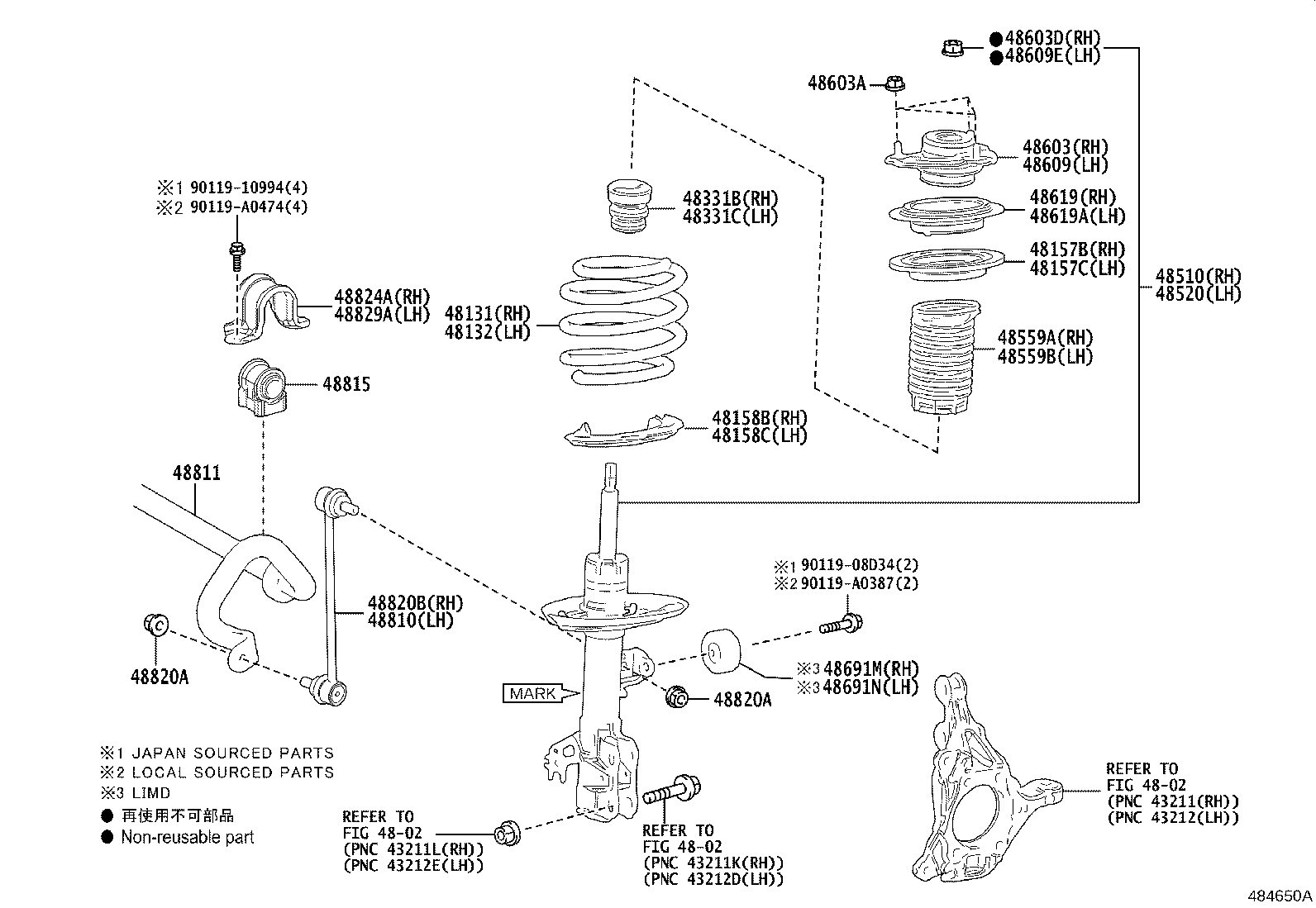 Toyota 48131-07200 SPRING, FRONT COIL, RH