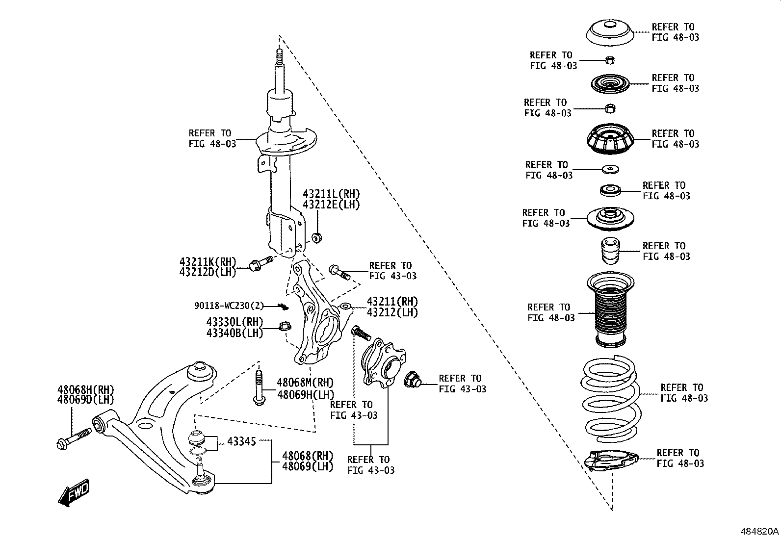 43212-WC001 KNUCKLE, STEERING, LH product image