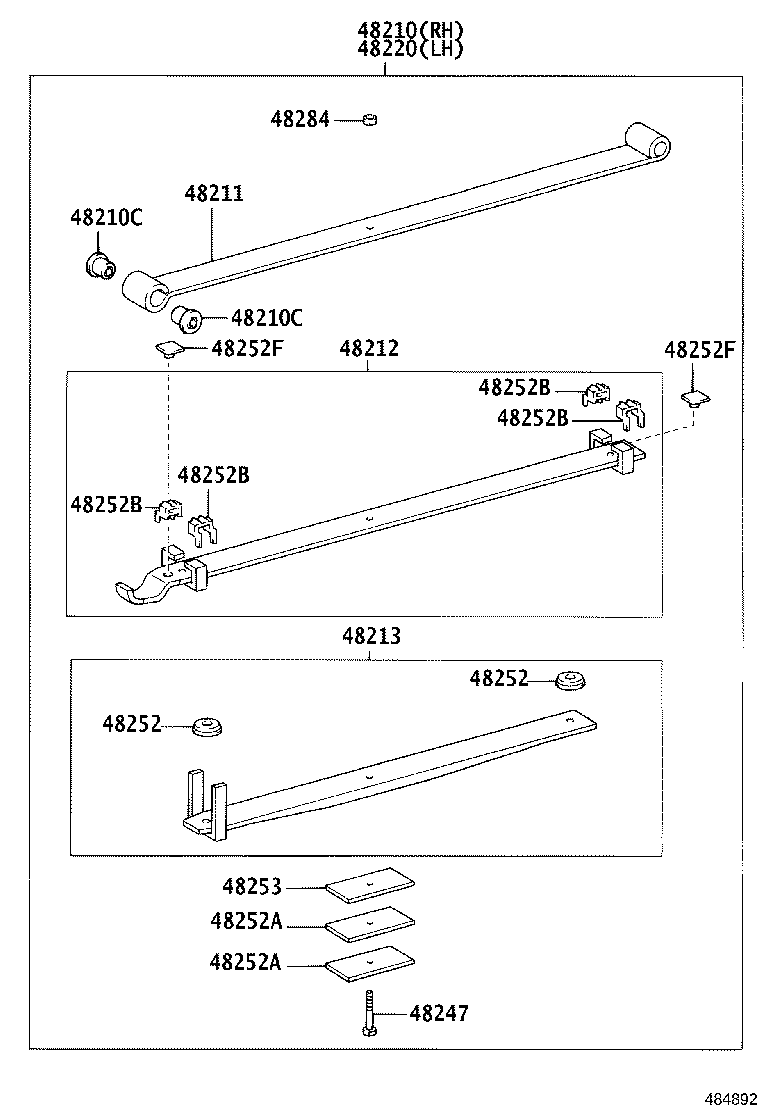 48202-2E360 LEAF, REAR SPRING, NO.3 product image