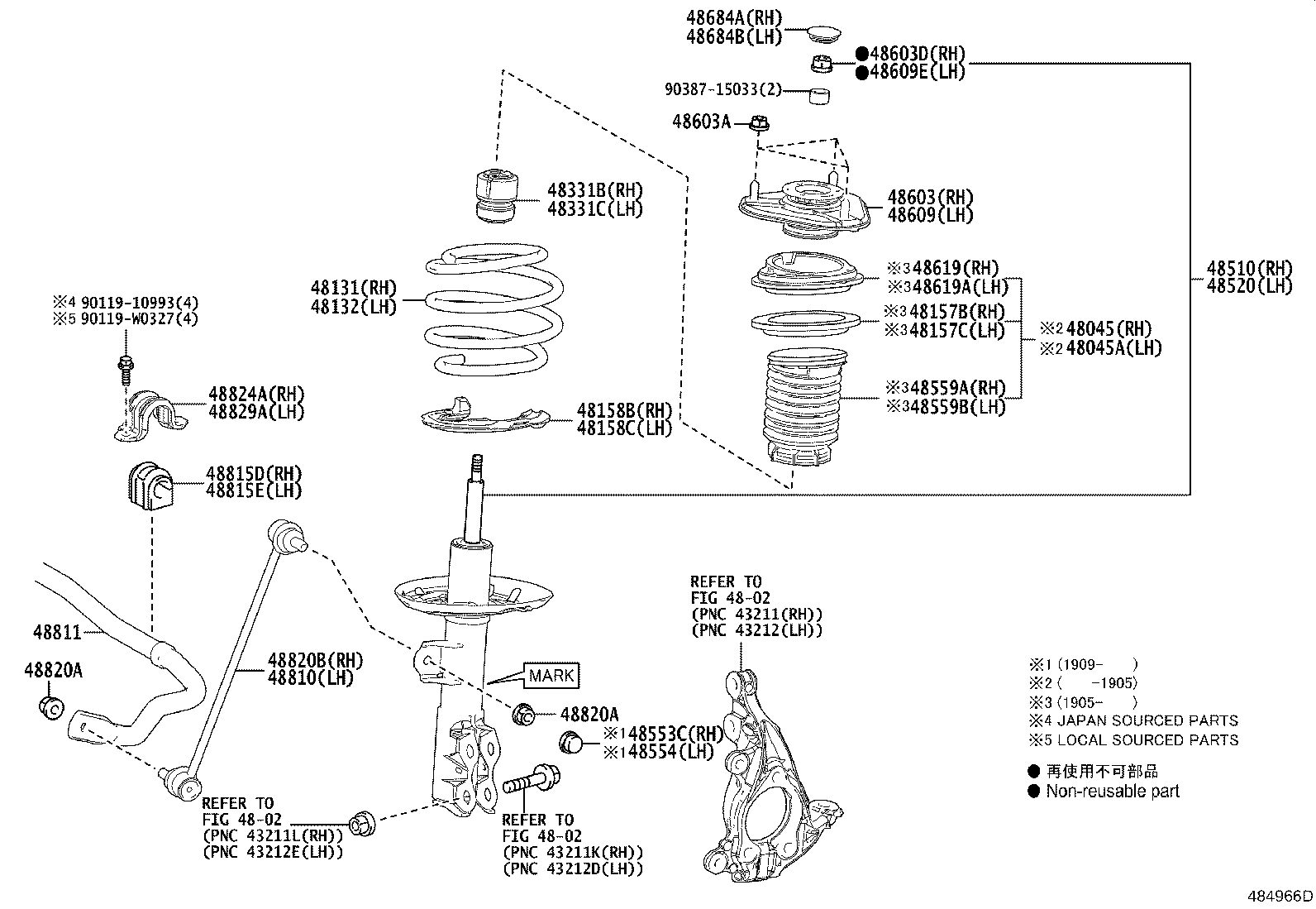 Toyota 48131-F4020 SPRING, FRONT COIL, RH
