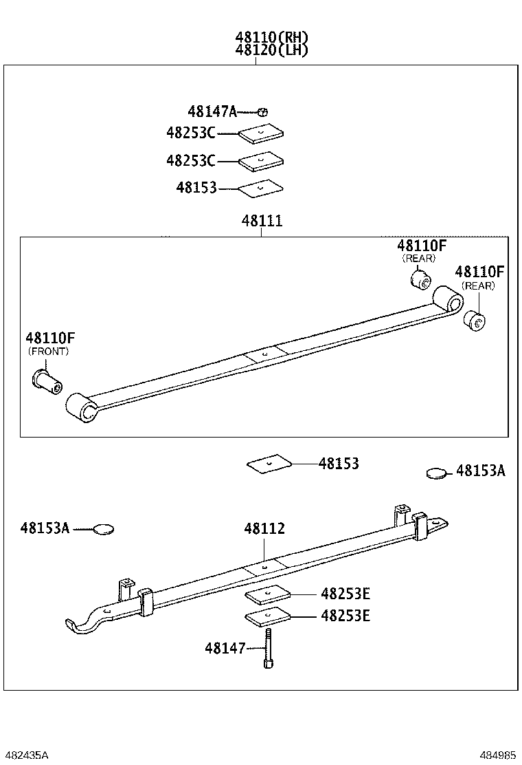 48101-3V331 LEAF, FRONT SPRING, NO.1 product image