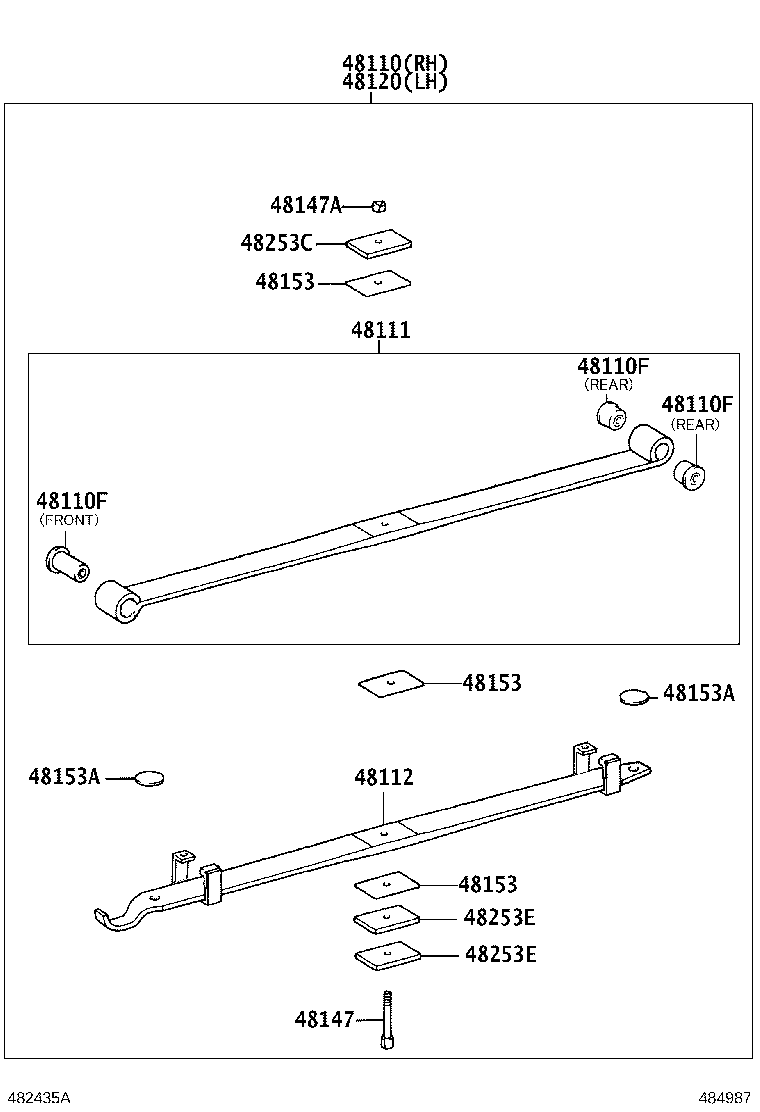 48101-3V331 LEAF, FRONT SPRING, NO.1 product image