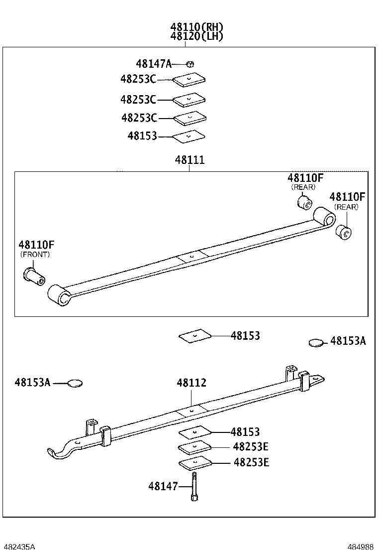 48101-3V331 LEAF, FRONT SPRING, NO.1 product image