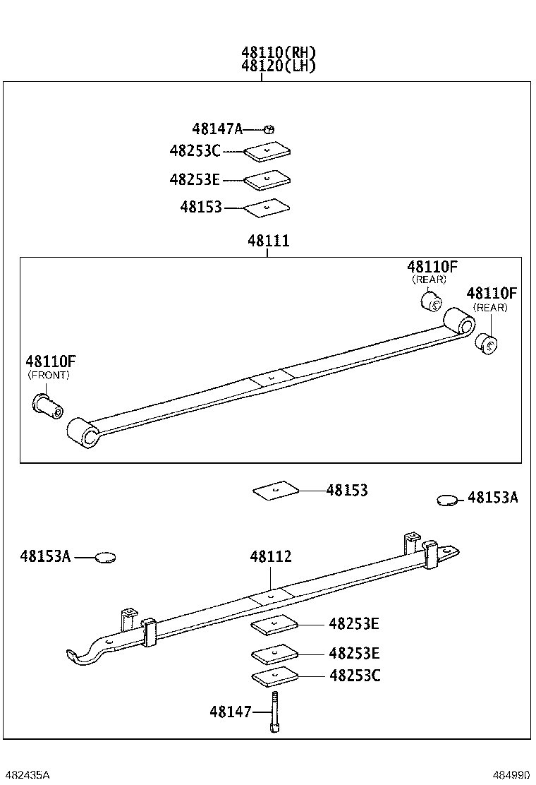 48101-3V331 LEAF, FRONT SPRING, NO.1 product image