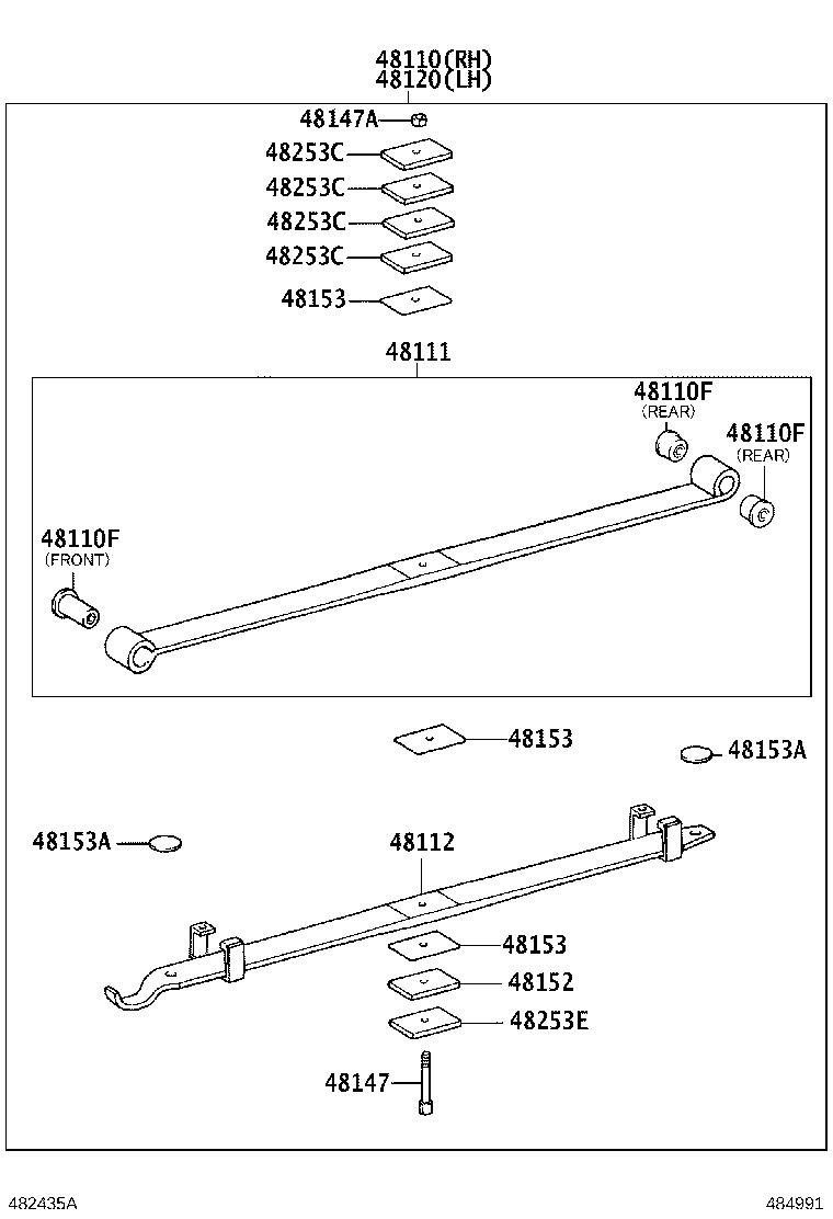 48101-3V331 LEAF, FRONT SPRING, NO.1 product image