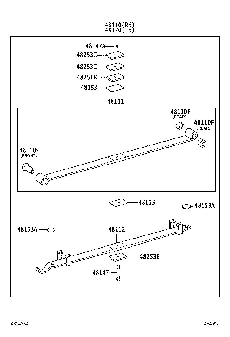 48101-3V331 LEAF, FRONT SPRING, NO.1 product image