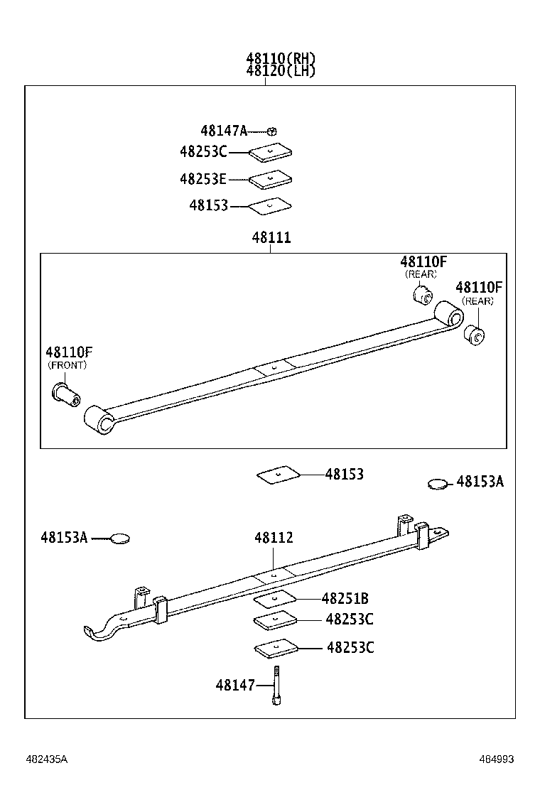 48101-3V331 LEAF, FRONT SPRING, NO.1 product image