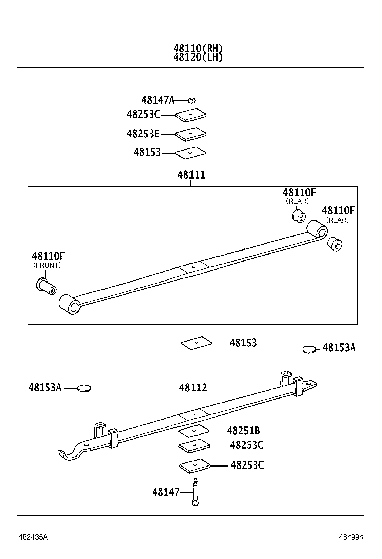 48101-3V331 LEAF, FRONT SPRING, NO.1 product image