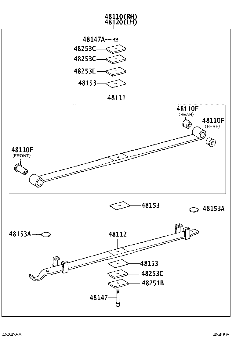 48101-3V331 LEAF, FRONT SPRING, NO.1 product image