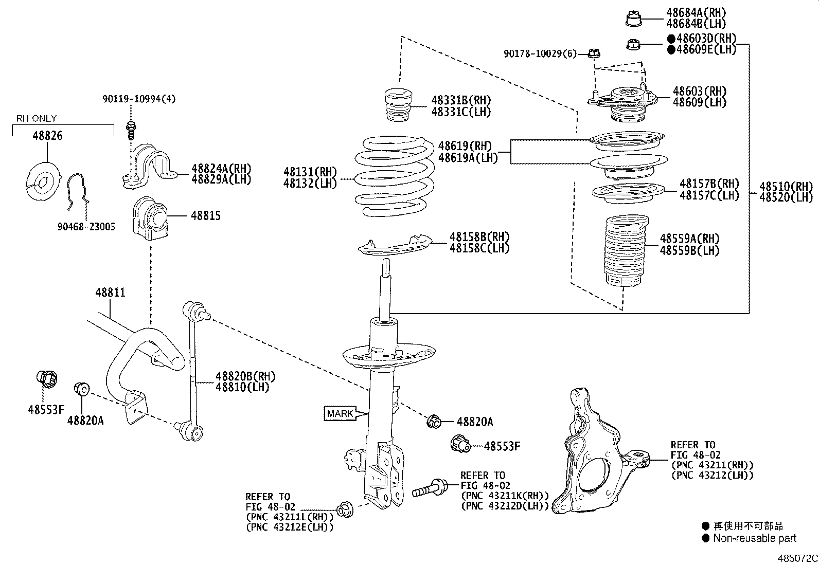 Toyota 48131-42B70 SPRING, FRONT COIL, RH
