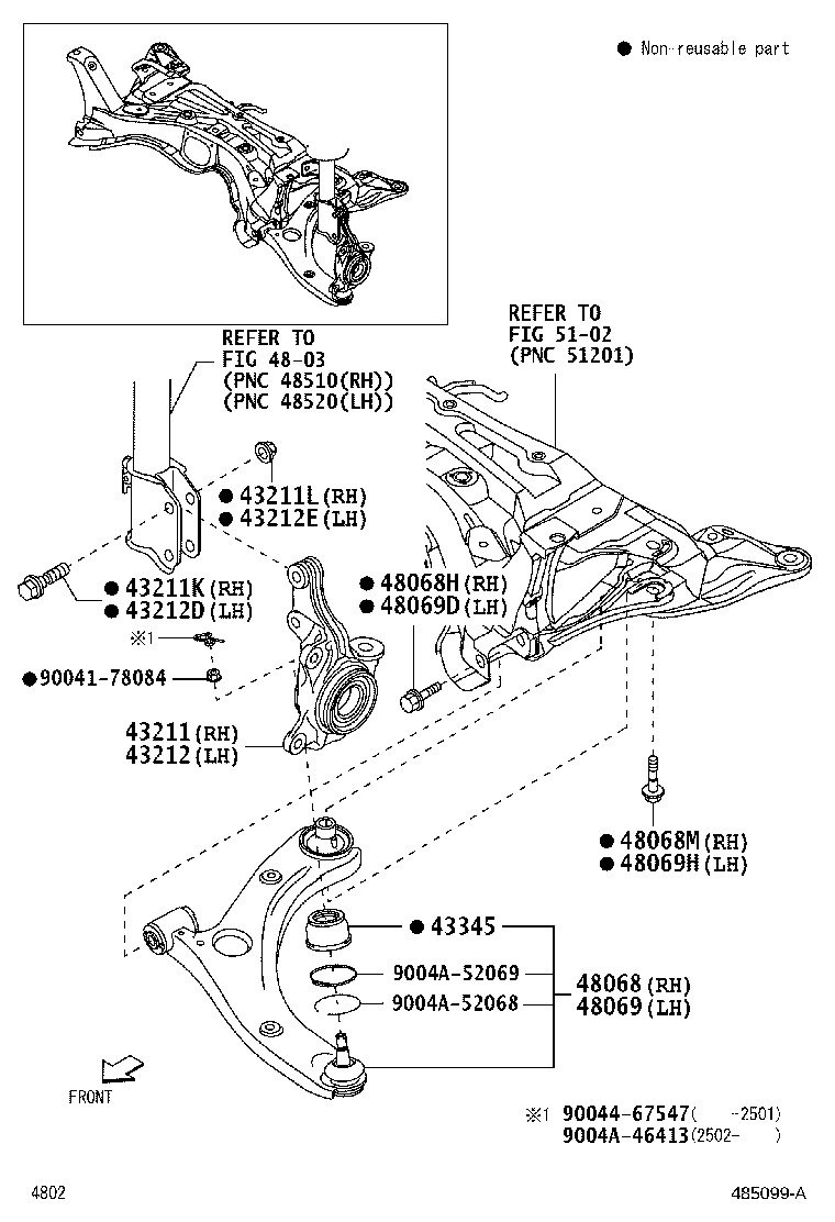 43212-BZ290 KNUCKLE, STEERING, LH product image