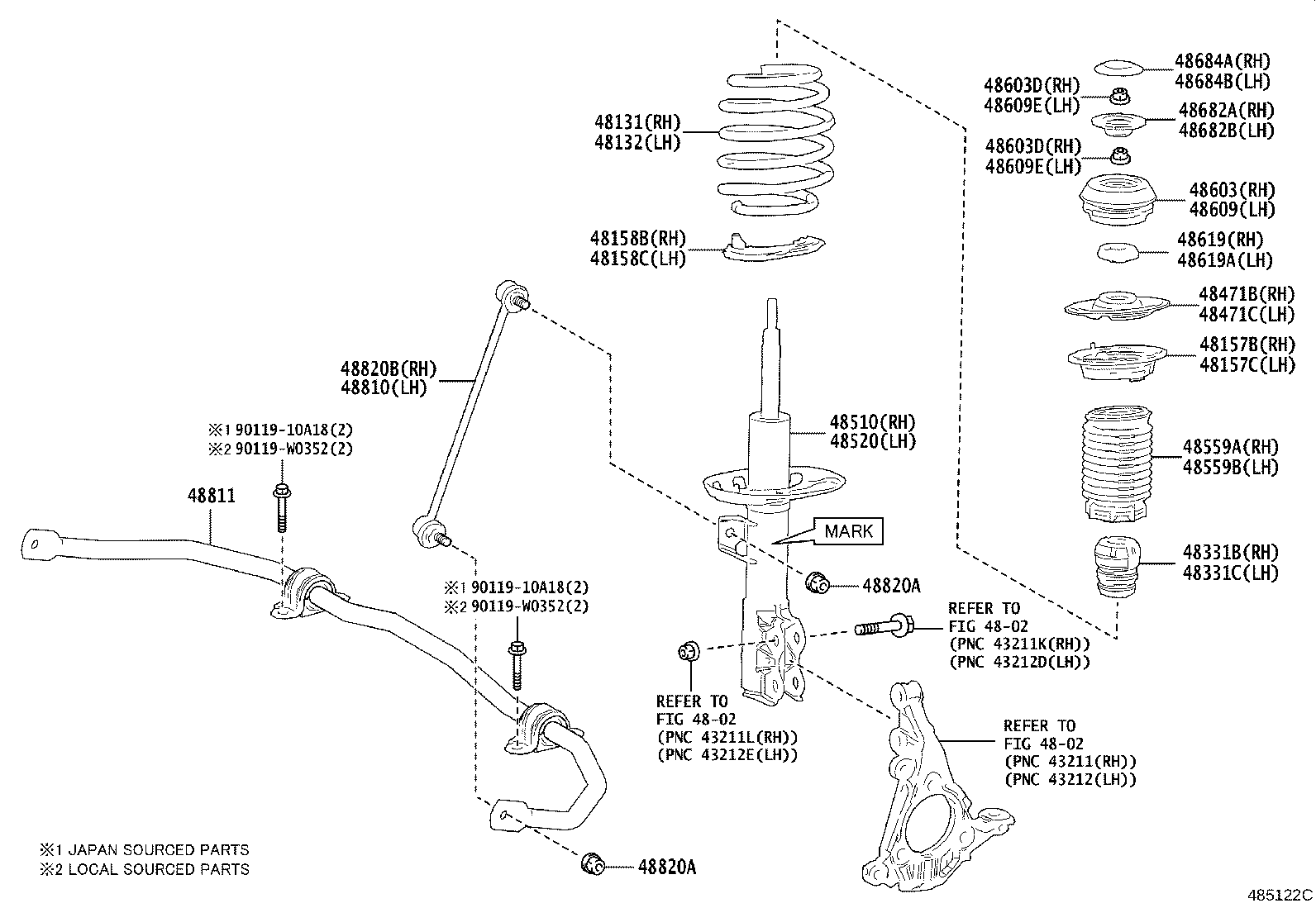 48131-K0110 SPRING, FRONT COIL, RH product image