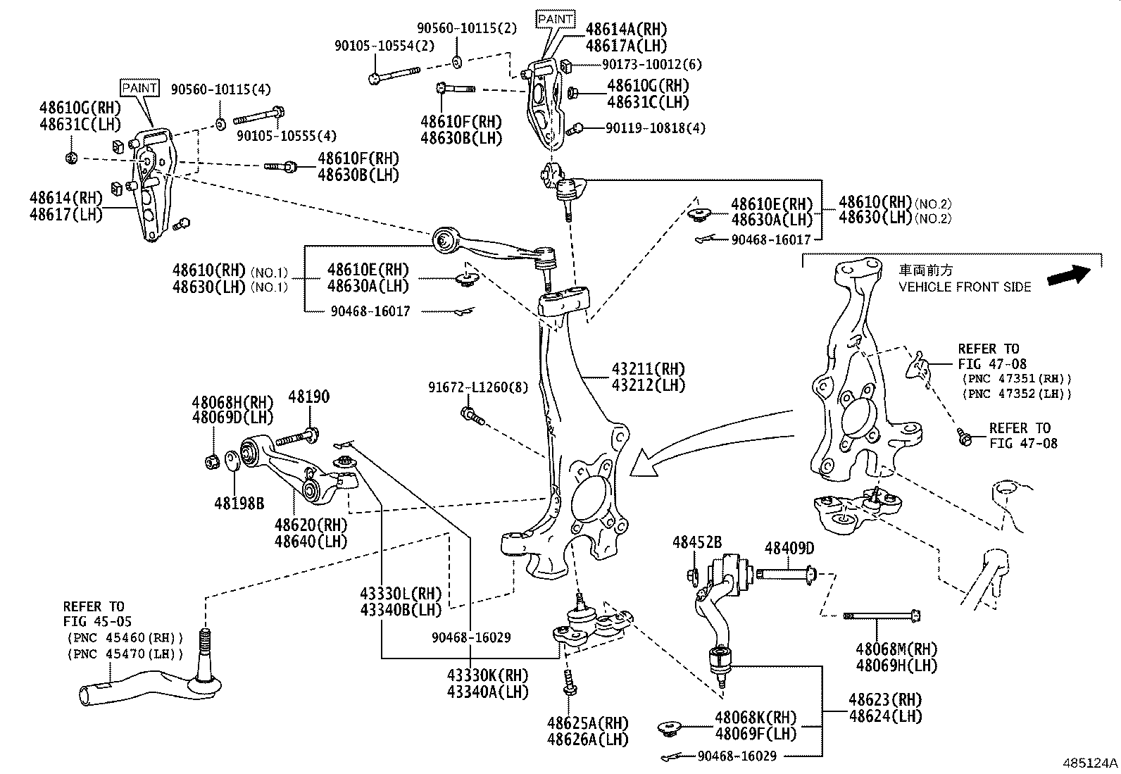 Toyota 43202-50040 KNUCKLE, STEERING, LH