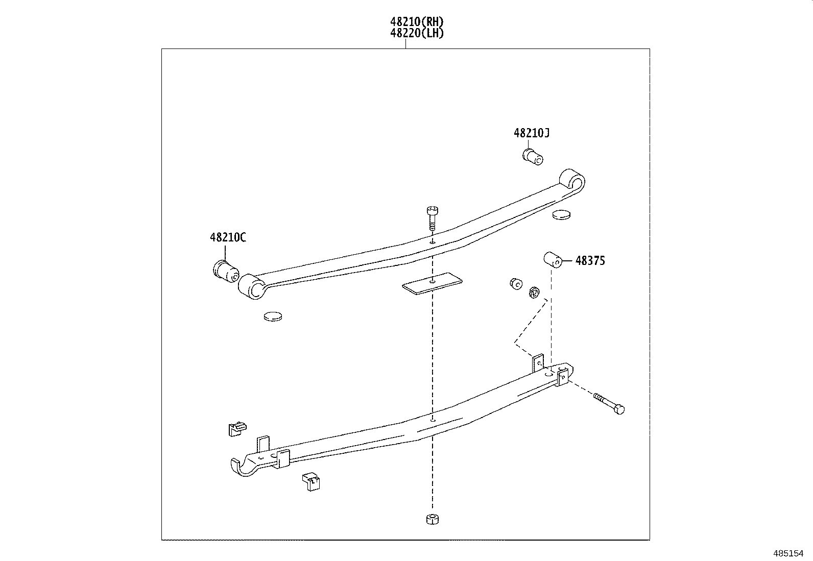 48046-36320 SEAT SUB-ASSY, SPRING U BOLT, RH product image