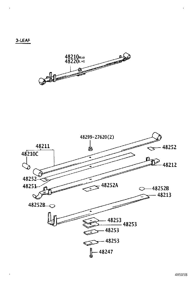 48202-25890 LEAF, REAR SPRING, NO.3 product image