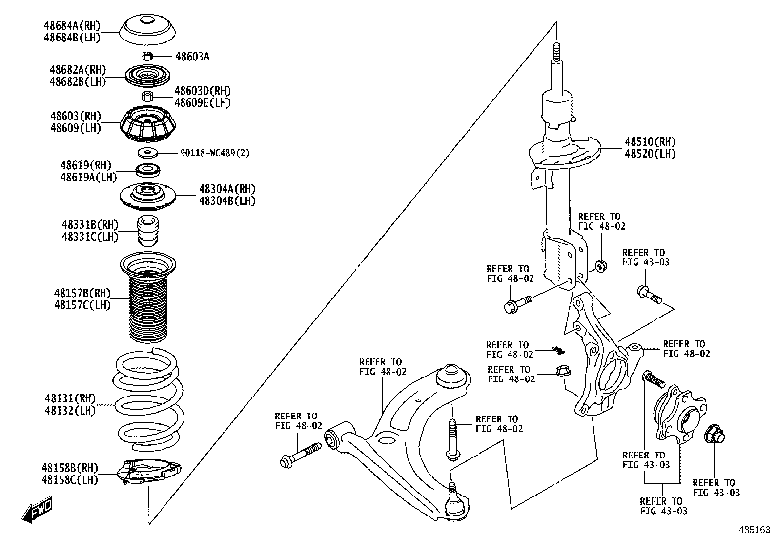 48520-WC002 ABSORBER ASSY, SHOCK, FRONT LH product image