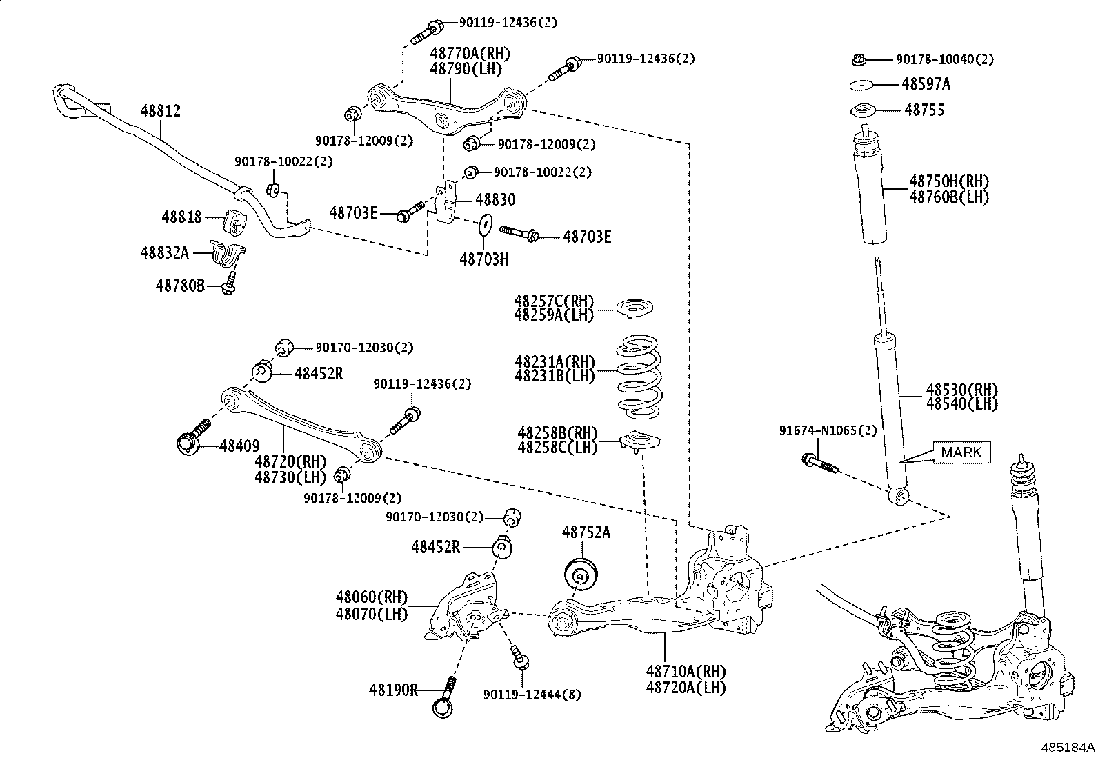 48231-52N61 SPRING, COIL, REAR RH product image