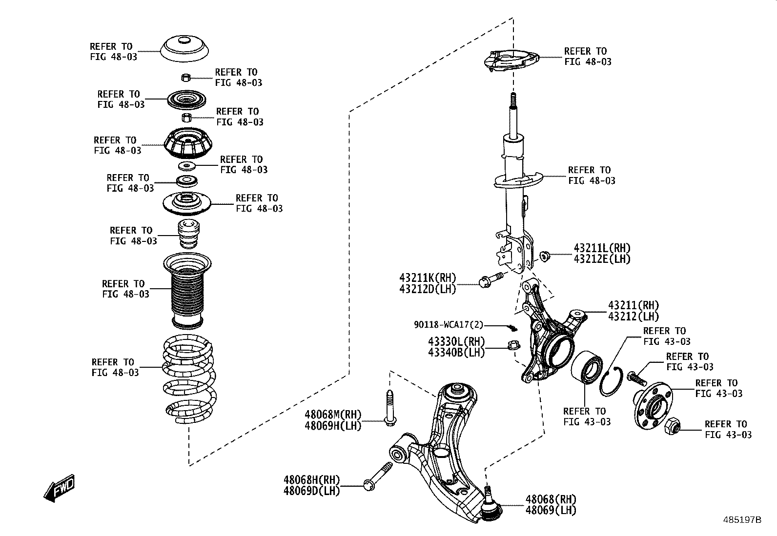 43212-WC003 KNUCKLE, STEERING, LH product image