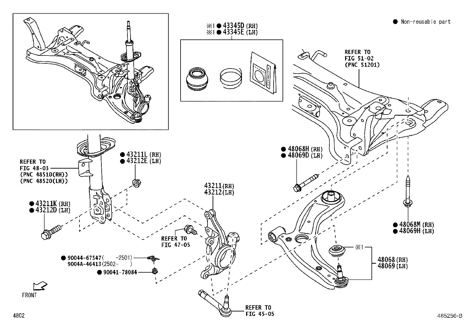 Toyota 43212-BZ310 KNUCKLE, STEERING, LH