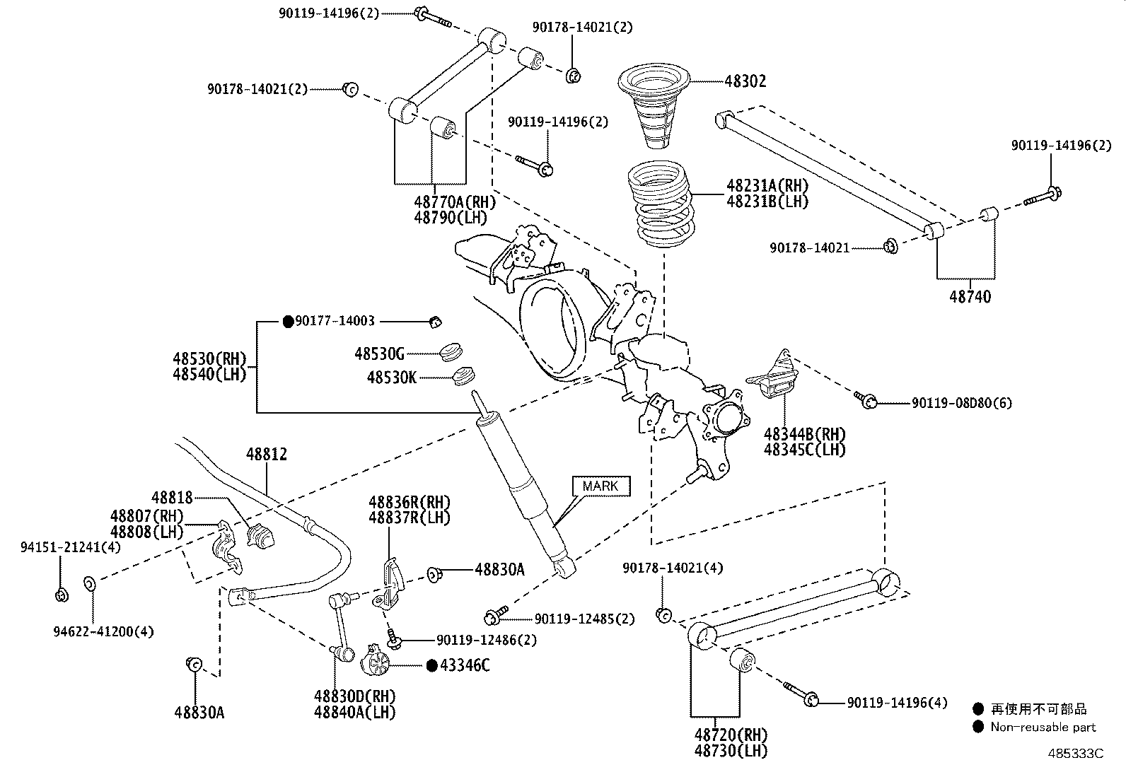 48231-60L30 SPRING, COIL, REAR RH product image