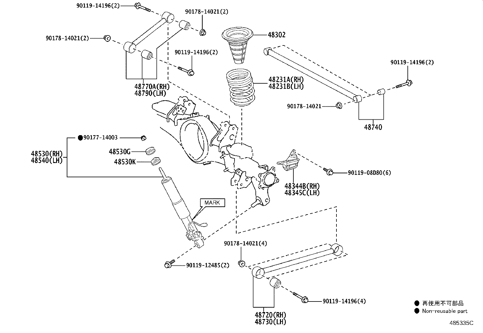 48231-60L30 SPRING, COIL, REAR RH product image