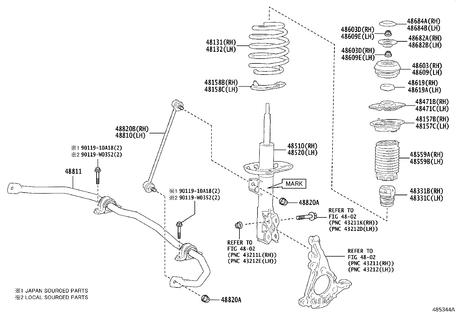 48131-0DG20 SPRING, FRONT COIL, RH product image