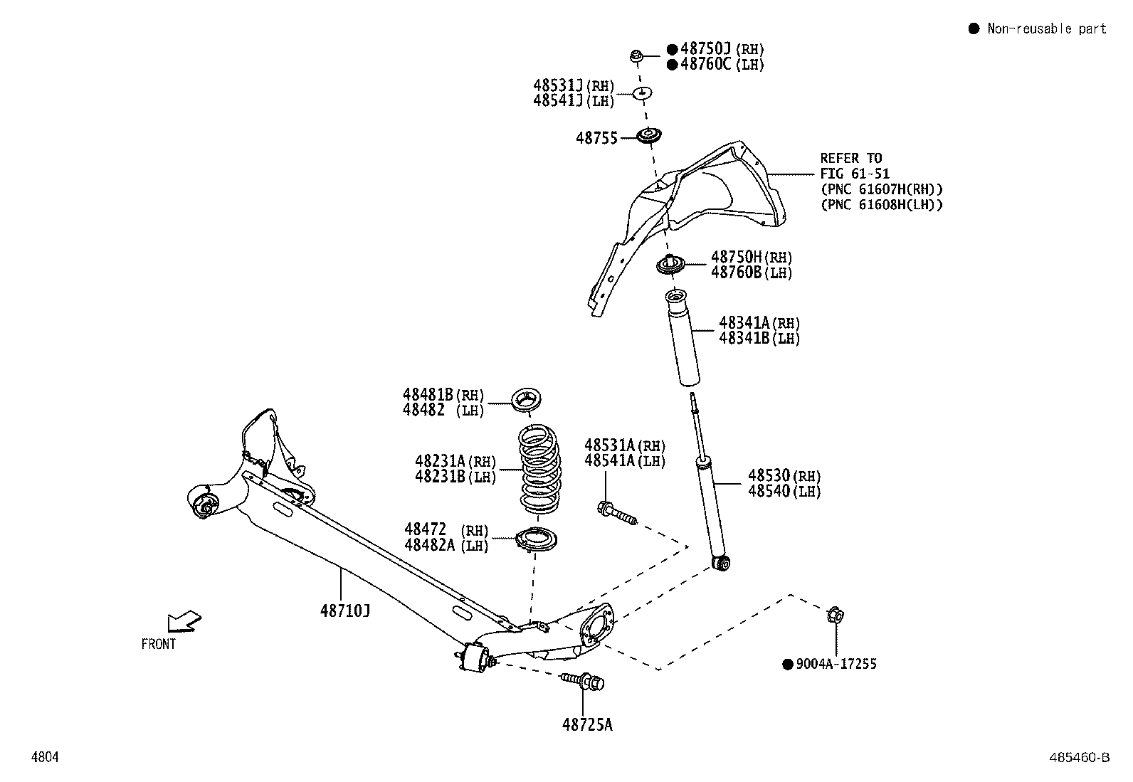 Toyota 48531-BZB10 ABSORBER ASSY, SHOCK, REAR RH