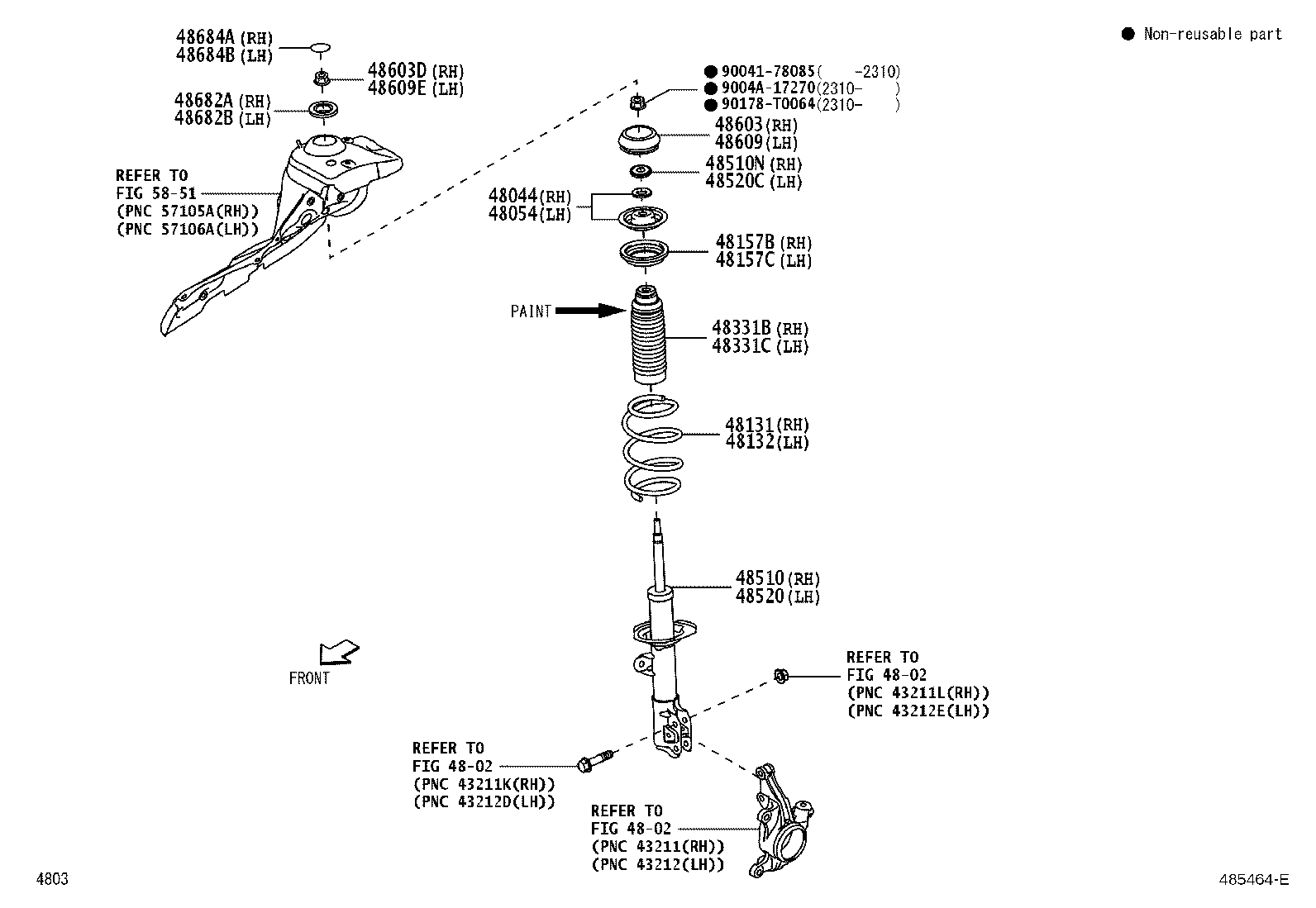 48331-BZ220 BUMPER, FRONT SPRING, RH product image
