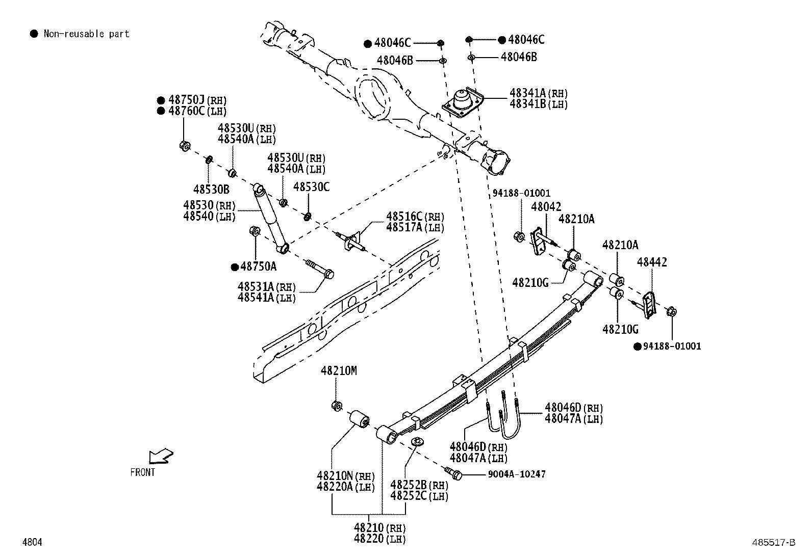 90042-09105 WASHER, REAR SHOCK ABSORBER CUSHION, NO.2 product image