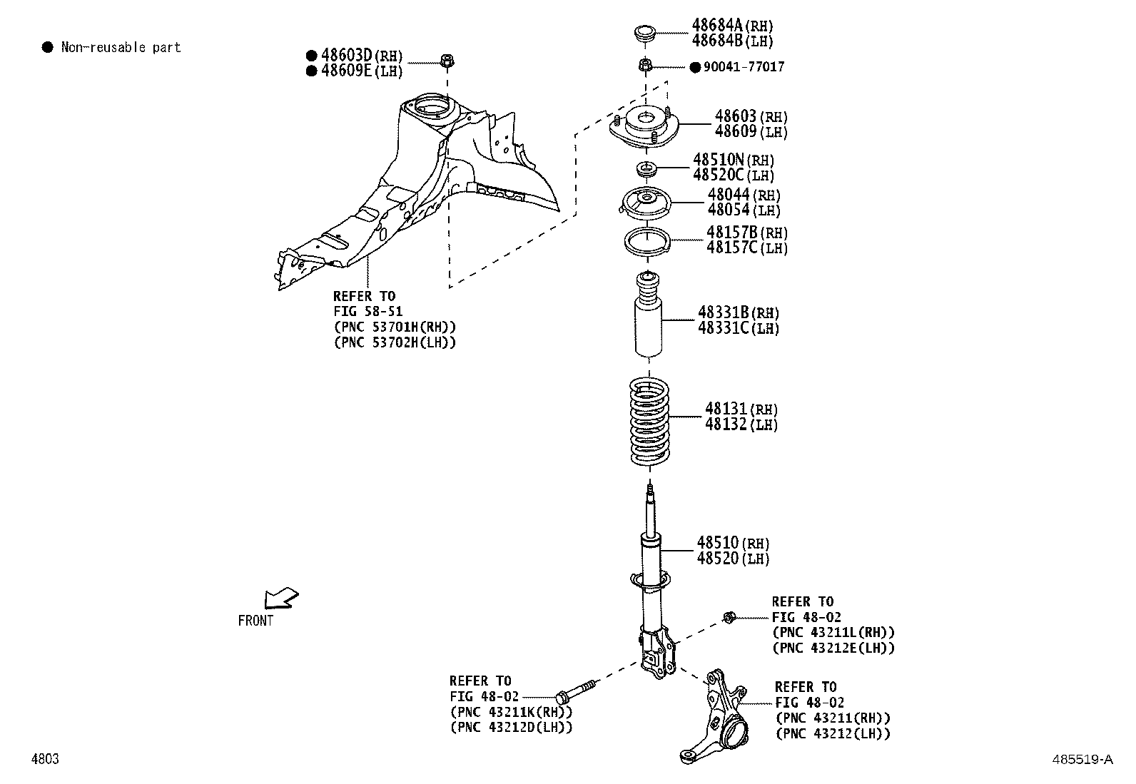 48131-BZA90 SPRING, FRONT COIL, RH product image
