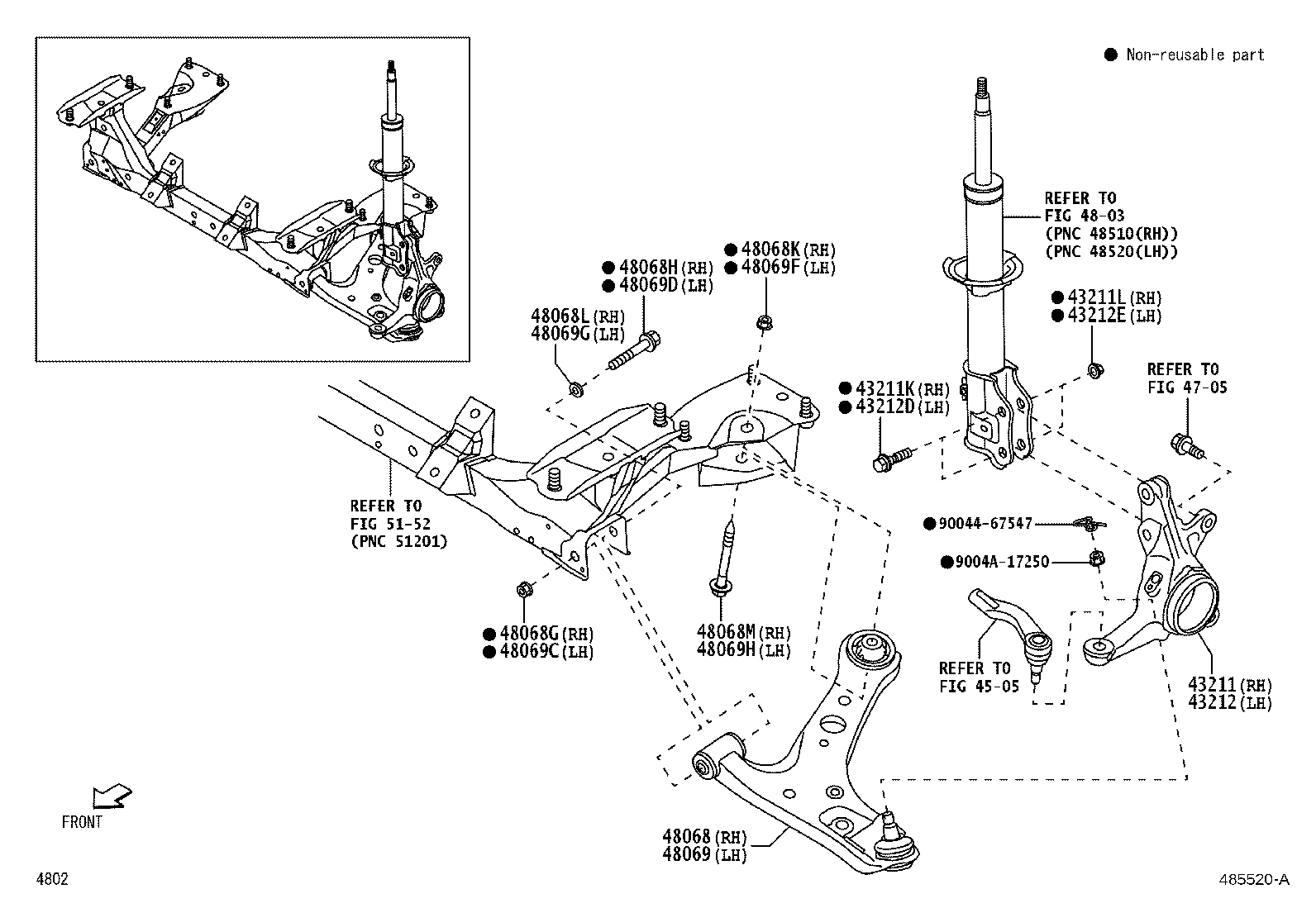94622-51400 WASHER(FOR FRONT SUSPENSION LOWER ARM NO.1 RH) product image
