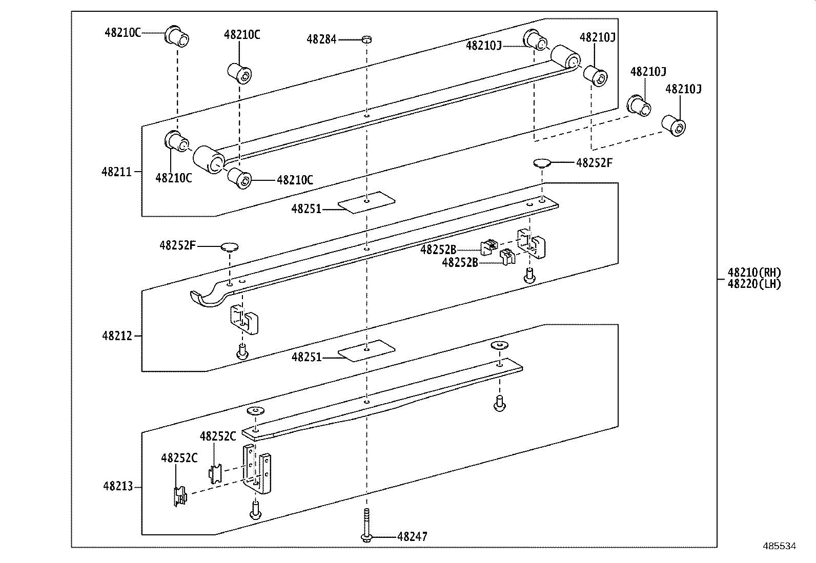 48203-25C00 LEAF, REAR SPRING, NO.3 product image