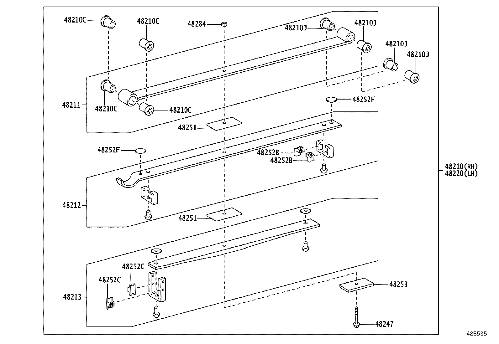 48215-25D01 LEAF, REAR SPRING, NO.5 product image
