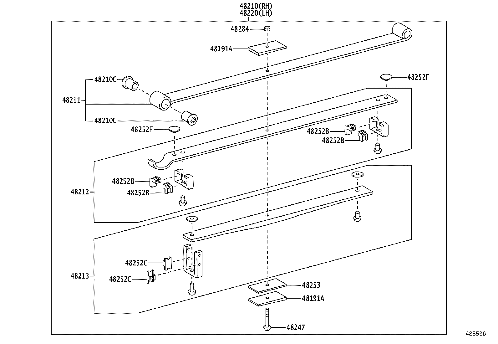48203-25C00 LEAF, REAR SPRING, NO.3 product image