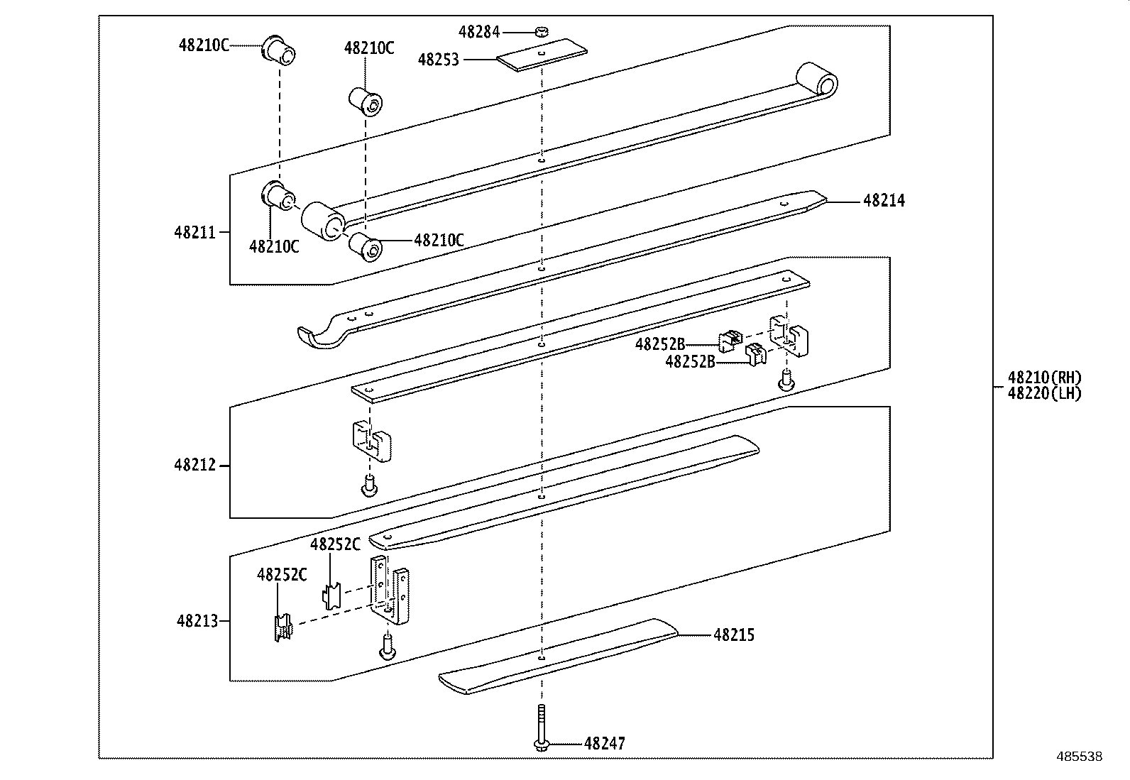 48215-25D01 LEAF, REAR SPRING, NO.5 product image