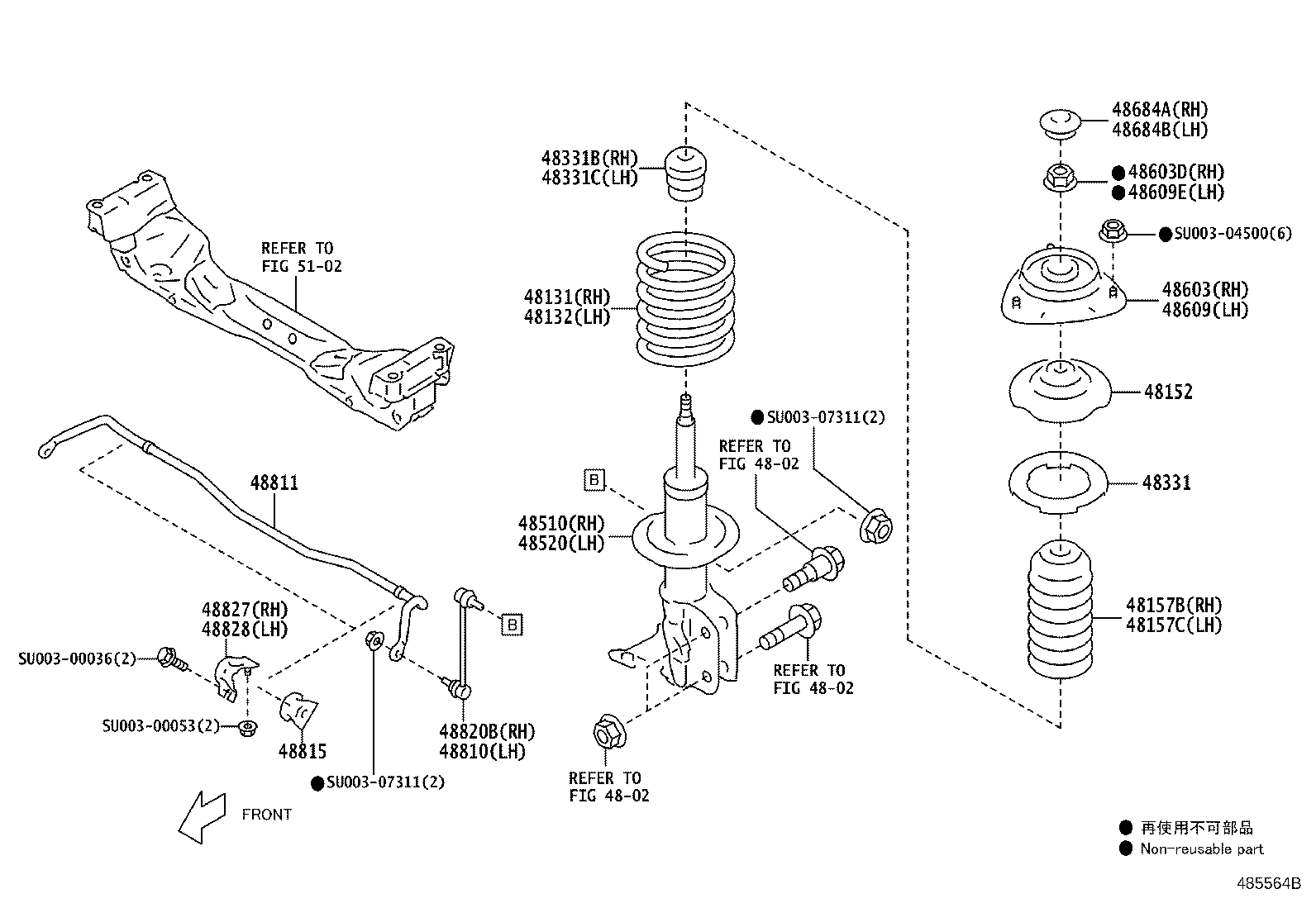 Toyota SU003-10776 SPRING, FRONT COIL, RH