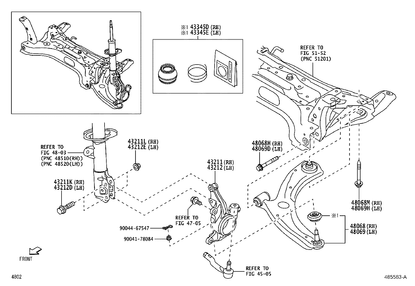 90041-01717 BOLT (FOR STEERING KNUCKLE RH) product image