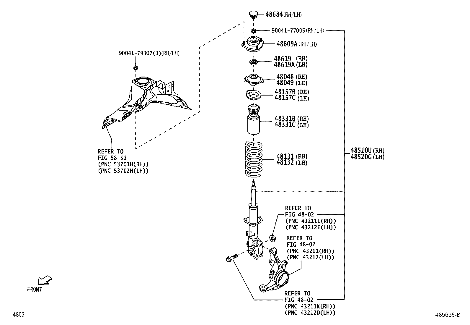 48520-B9510 ABSORBER SET, SHOCK, FRONT LH product image