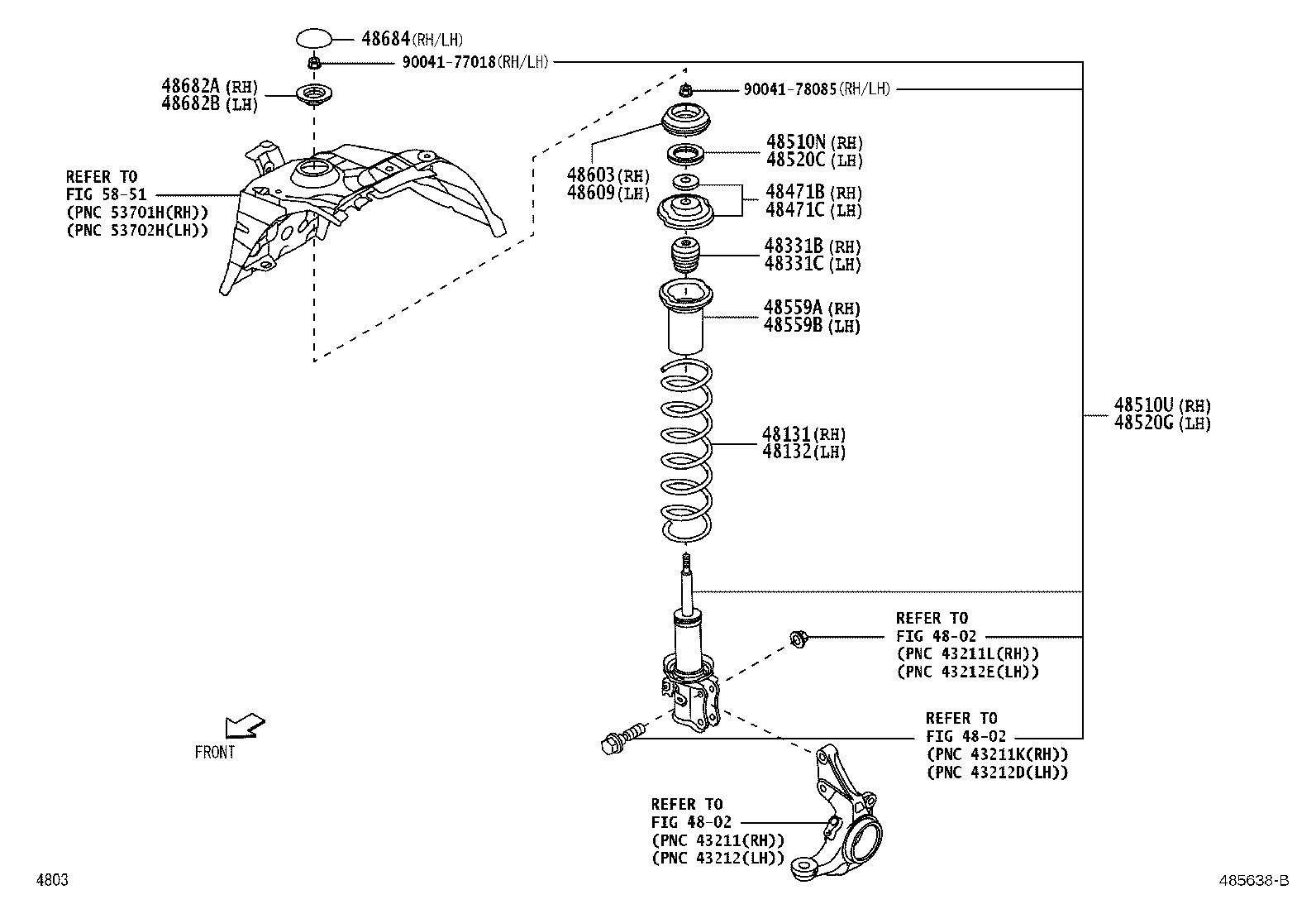 48520-B9261 ABSORBER SET, SHOCK, FRONT LH product image