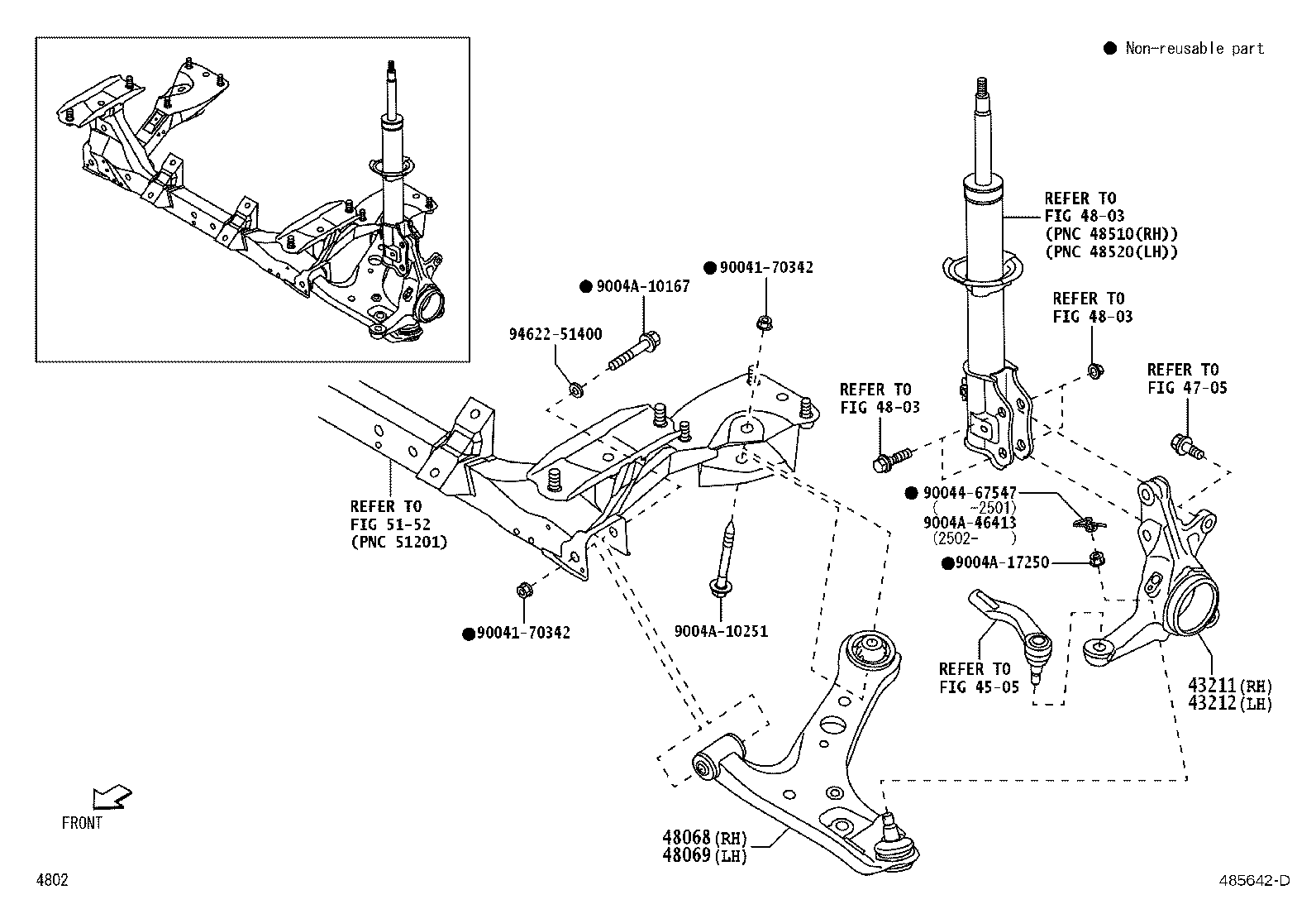 43211-BZ420 KNUCKLE, STEERING, RH product image