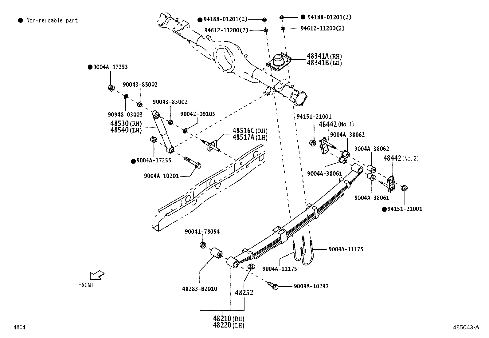 48408-BZ020 SHACKLE, SPRING, NO.2 product image