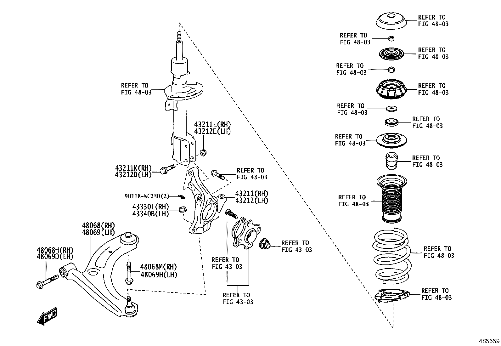 43212-WC007 KNUCKLE, STEERING, LH product image